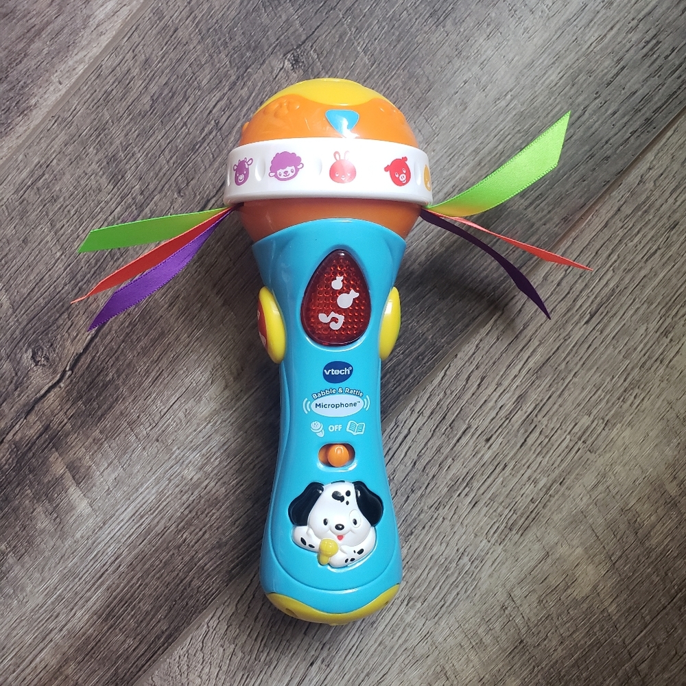 V tech microphone babble and rattle...O